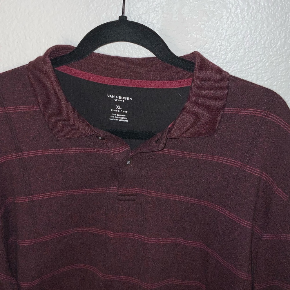 NWOT XL Maroon Van Heusen Flex Long Sleeve Shirt
